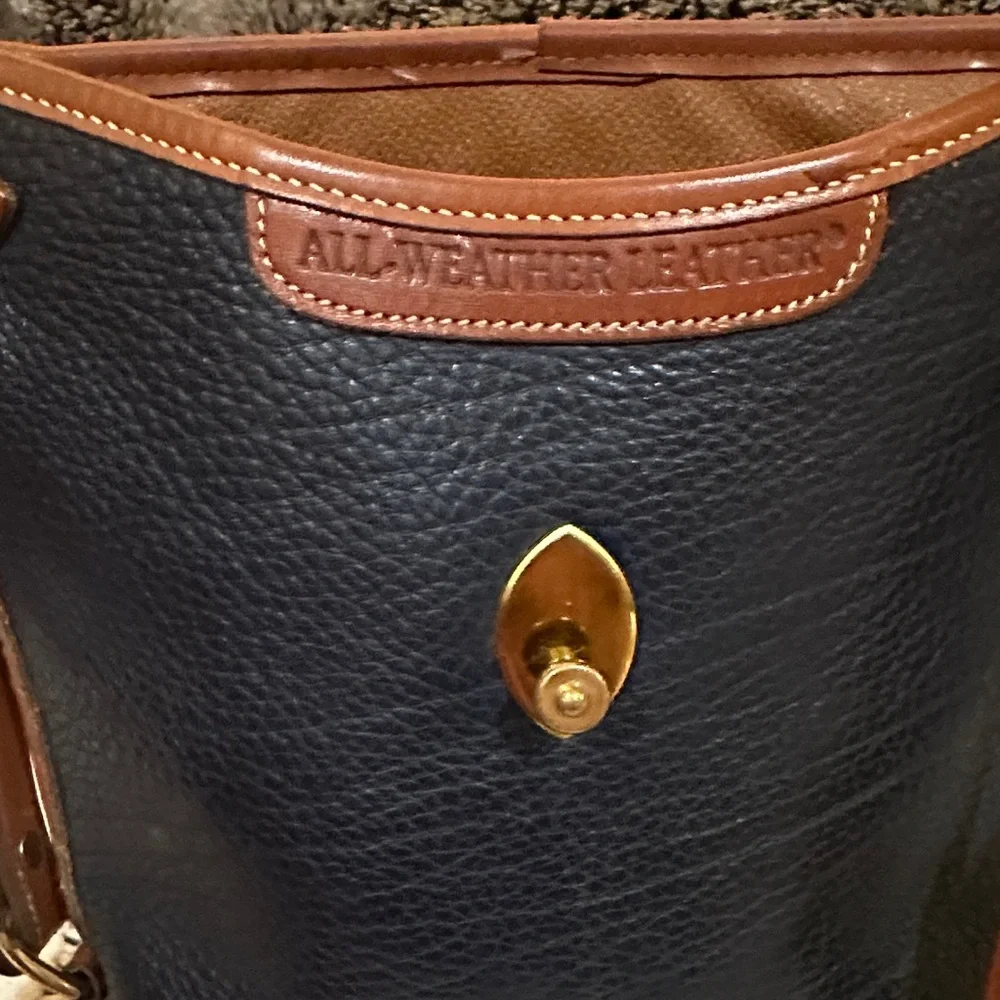Dooney & Bourke Black and Brown Leather Satchel